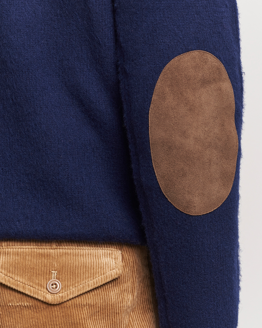 Mies | Puserot | Polo Ralph Lauren | Wool/Cashmere Patch Crew Neck Bright Navy