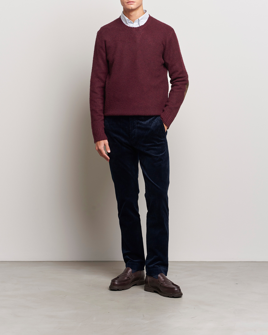 Mies | Puserot | Polo Ralph Lauren | Wool/Cashmere Patch Crew Neck Wine Heather