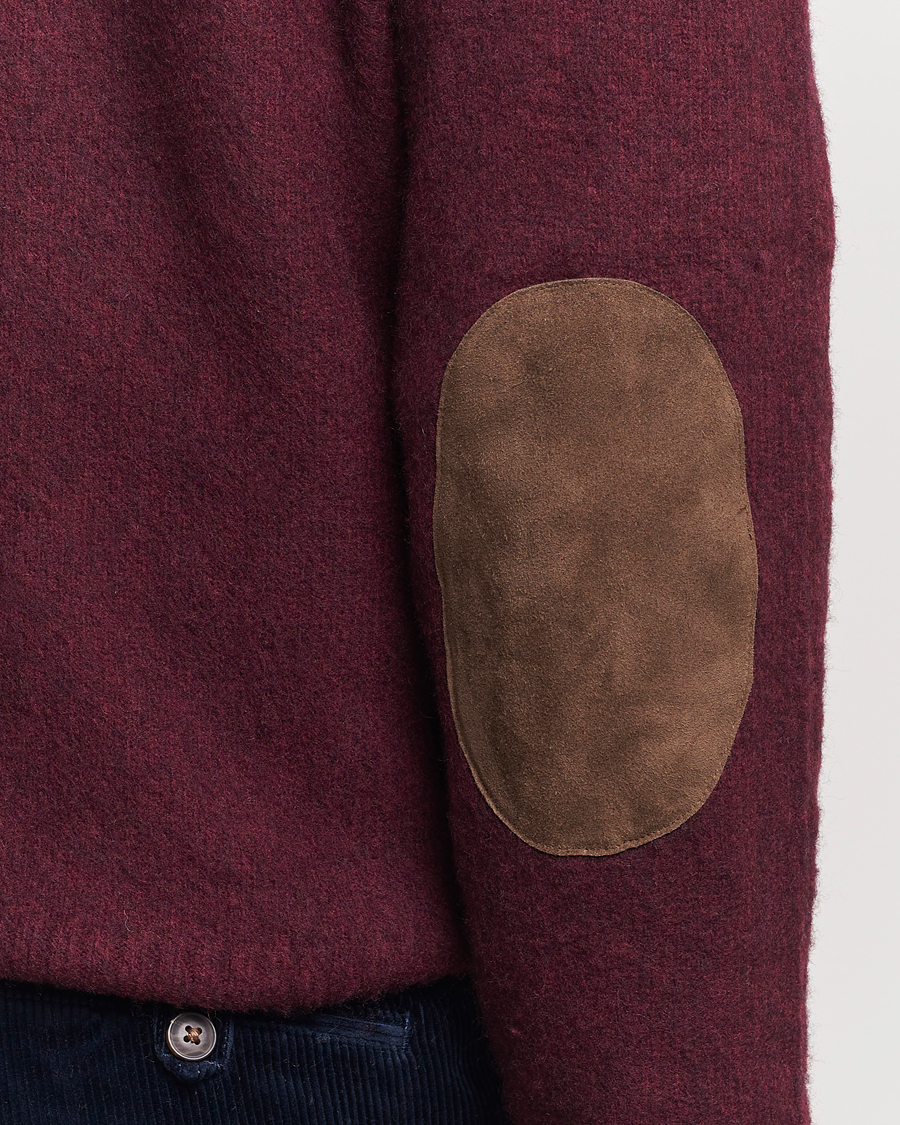 Mies | Puserot | Polo Ralph Lauren | Wool/Cashmere Patch Crew Neck Wine Heather