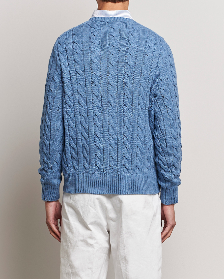 Mies | Puserot | Polo Ralph Lauren | Cotton Cable Pullover Sky Blue Heather