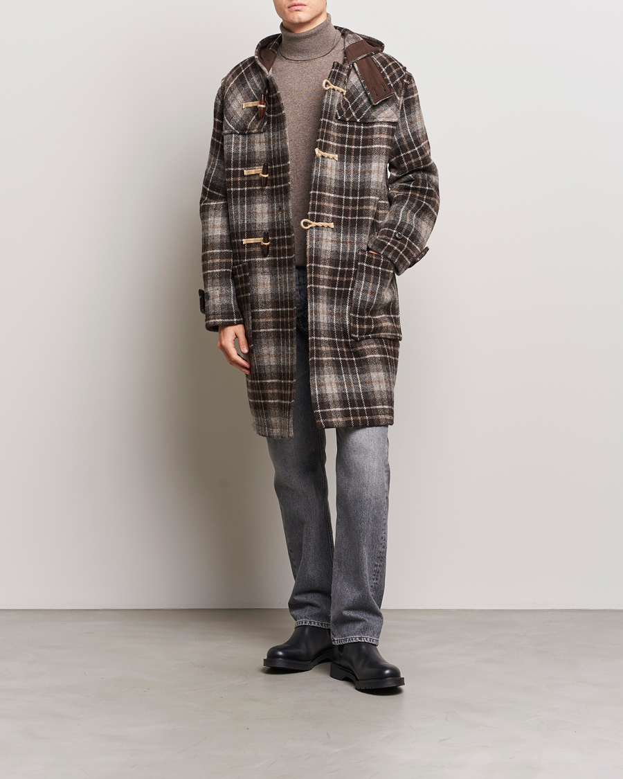 Mies | Takit | Gloverall | De Bonne Facutre Wool Duffle Coat Black/Grey