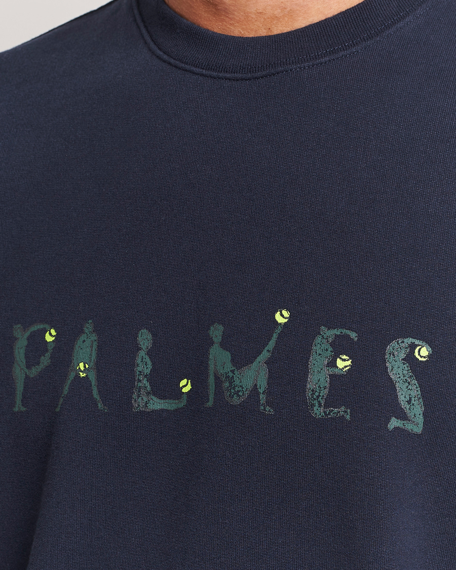 Mies | Puserot | Palmes | Letters Crewneck Sweatshirt Navy