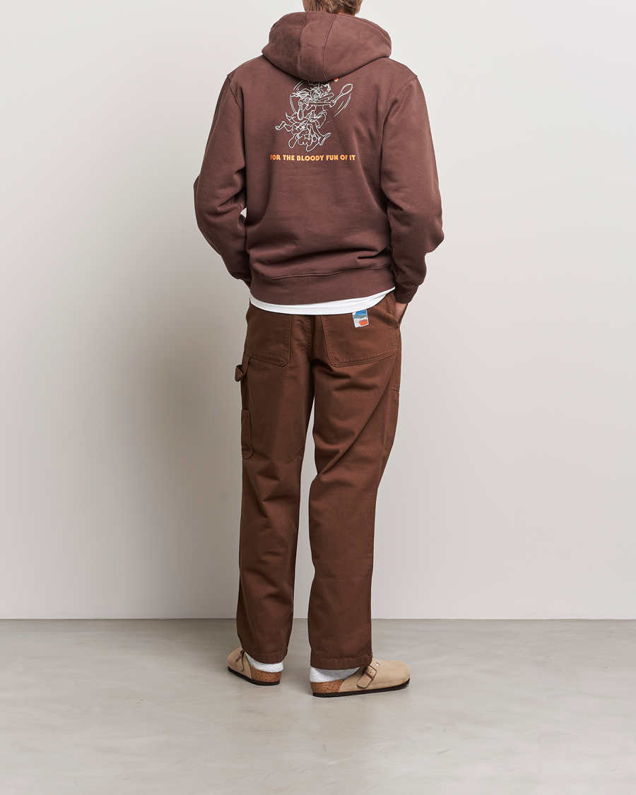 Mies | Puserot | Palmes | Bloody Hooded Sweatshirt Brown