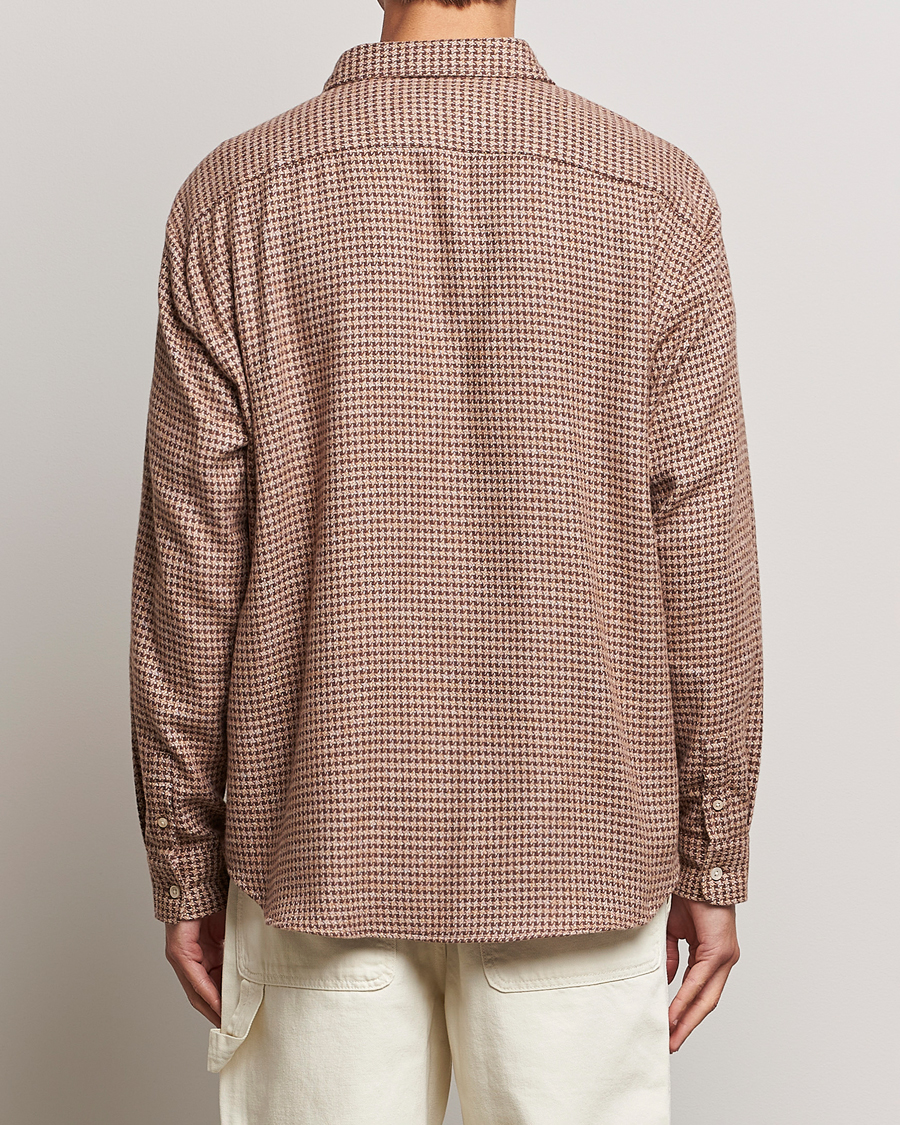 Mies | Kauluspaidat | Palmes | Cyrus Houndstooth Cotton Shirt Brown