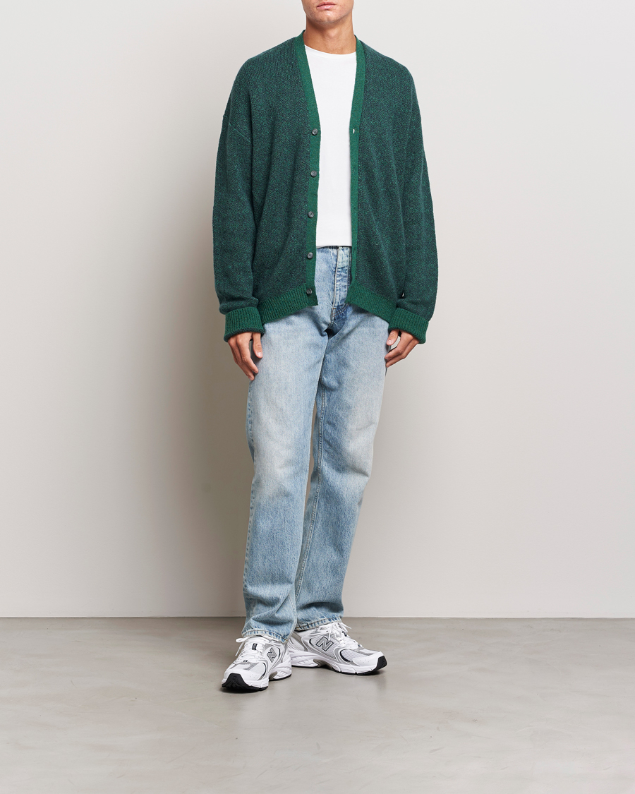 Mies | Puserot | Palmes | Jacquard Knit Cardigan Dark Green