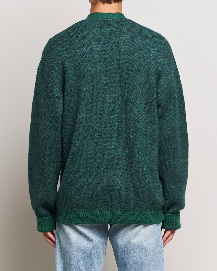 Mies | Puserot | Palmes | Jacquard Knit Cardigan Dark Green