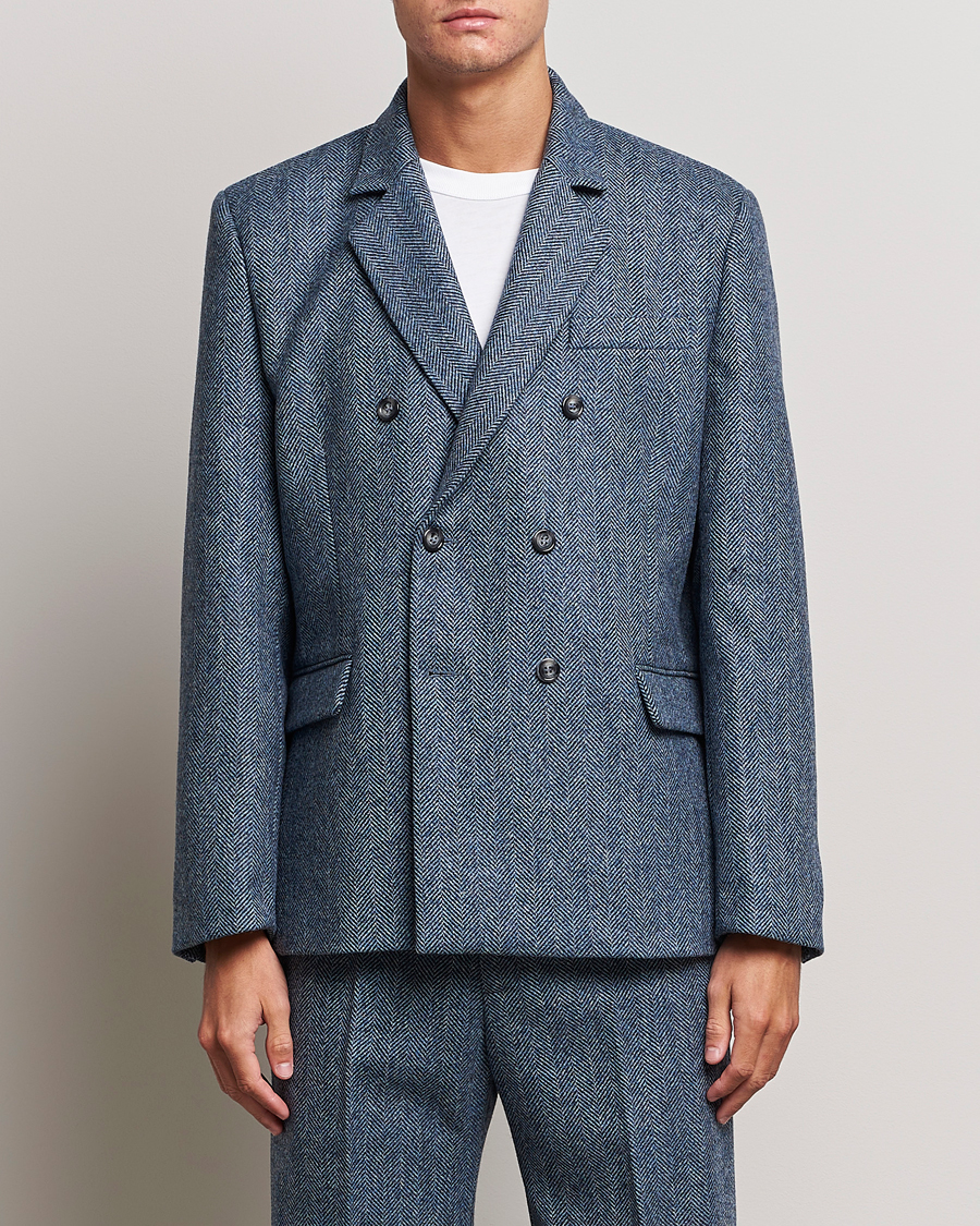 Mies | Pikkutakit | Palmes | Double Blaze Tweed Sport Coat Navy Herringbone