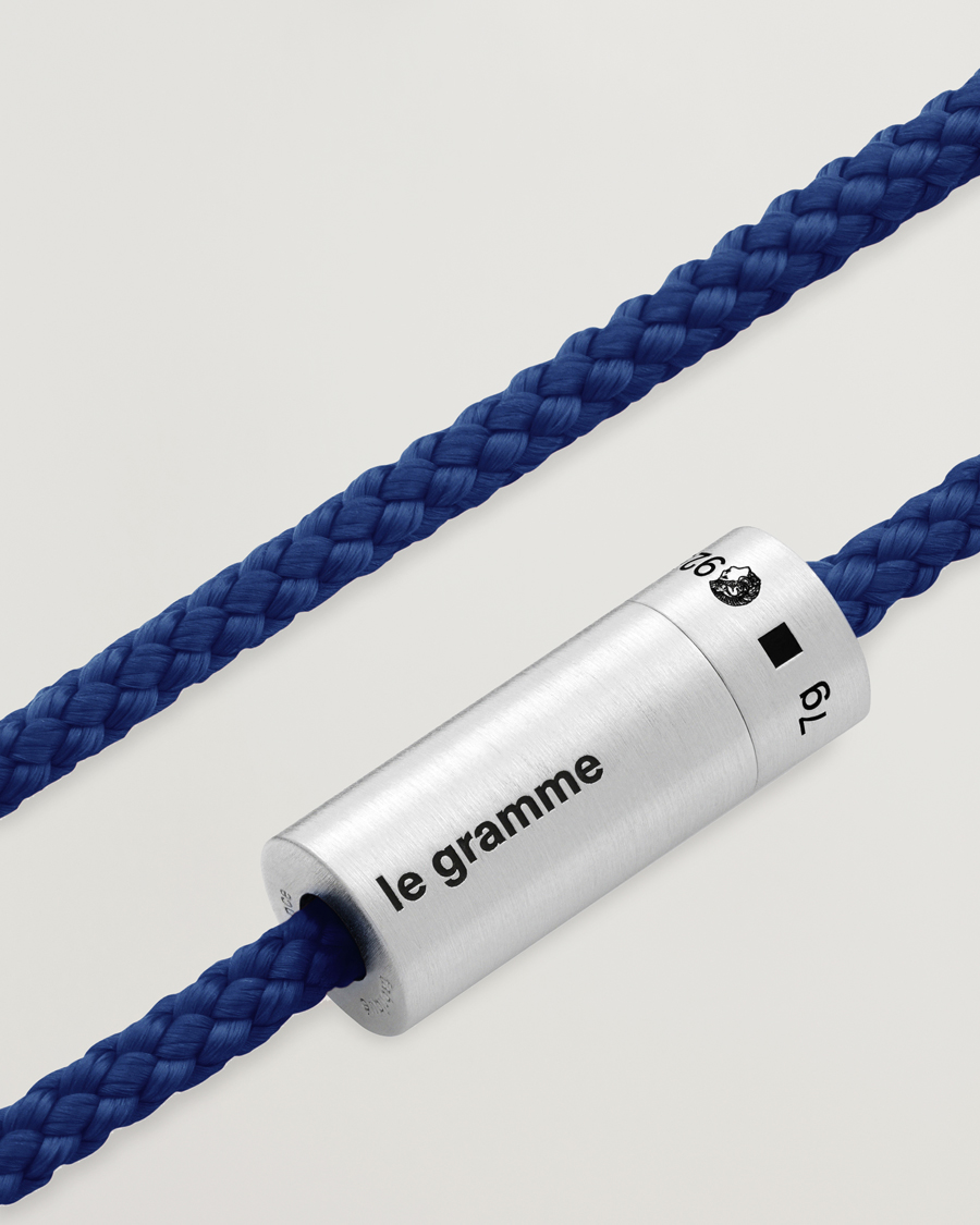 Mies | Korut | LE GRAMME | Nato Cable Bracelet Blue/Sterling Silver 7g