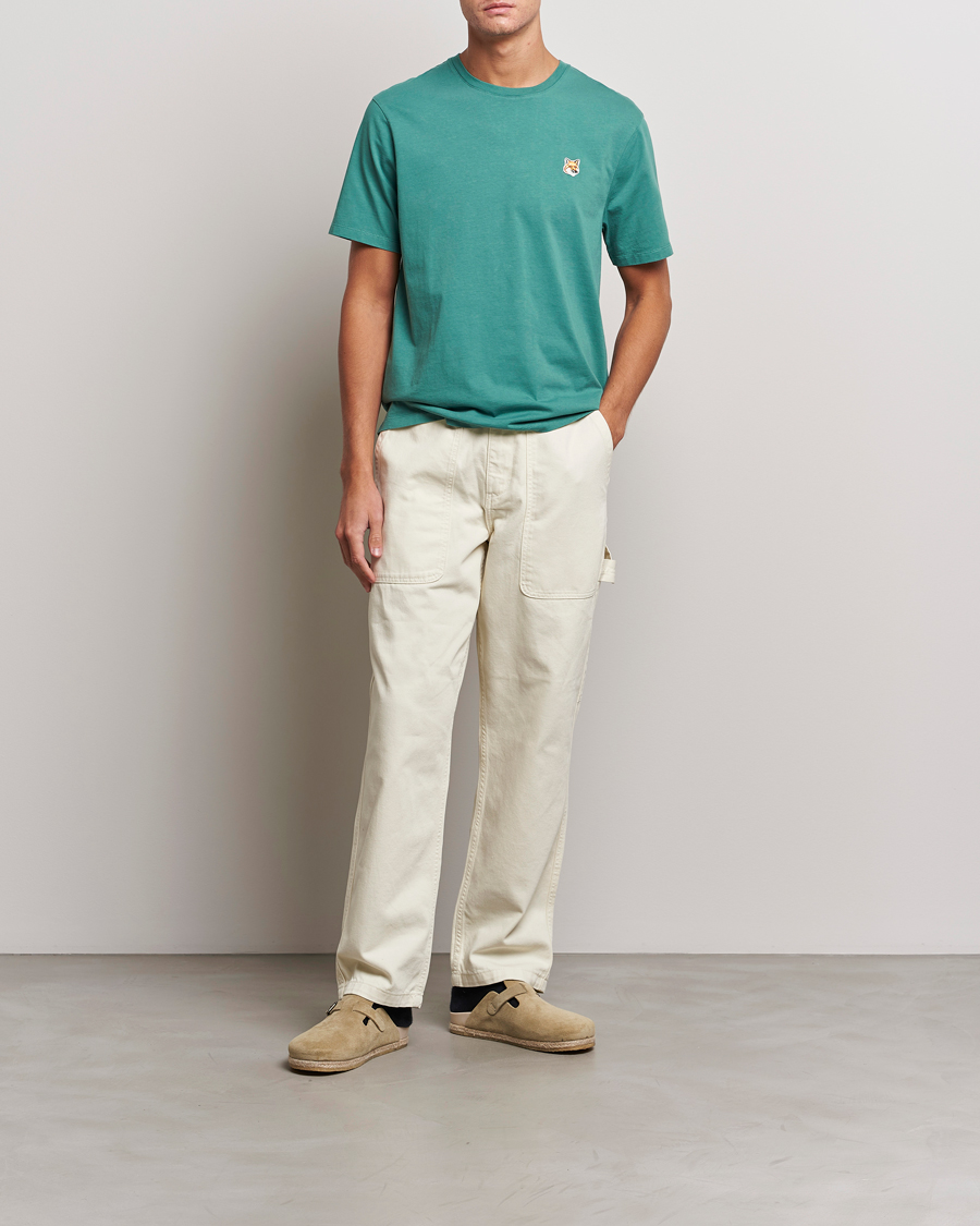 Mies | T-paidat | Maison Kitsuné | Fox Head T-Shirt Teal Green