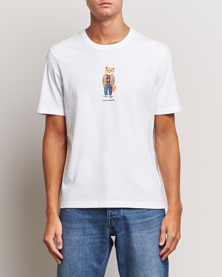 Mies |  | Maison Kitsuné | Dressed Fox T-Shirt White