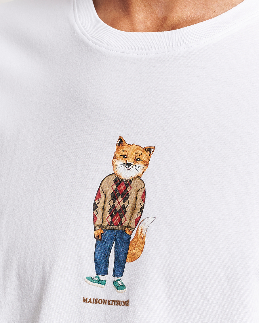 Mies | T-paidat | Maison Kitsuné | Dressed Fox T-Shirt White