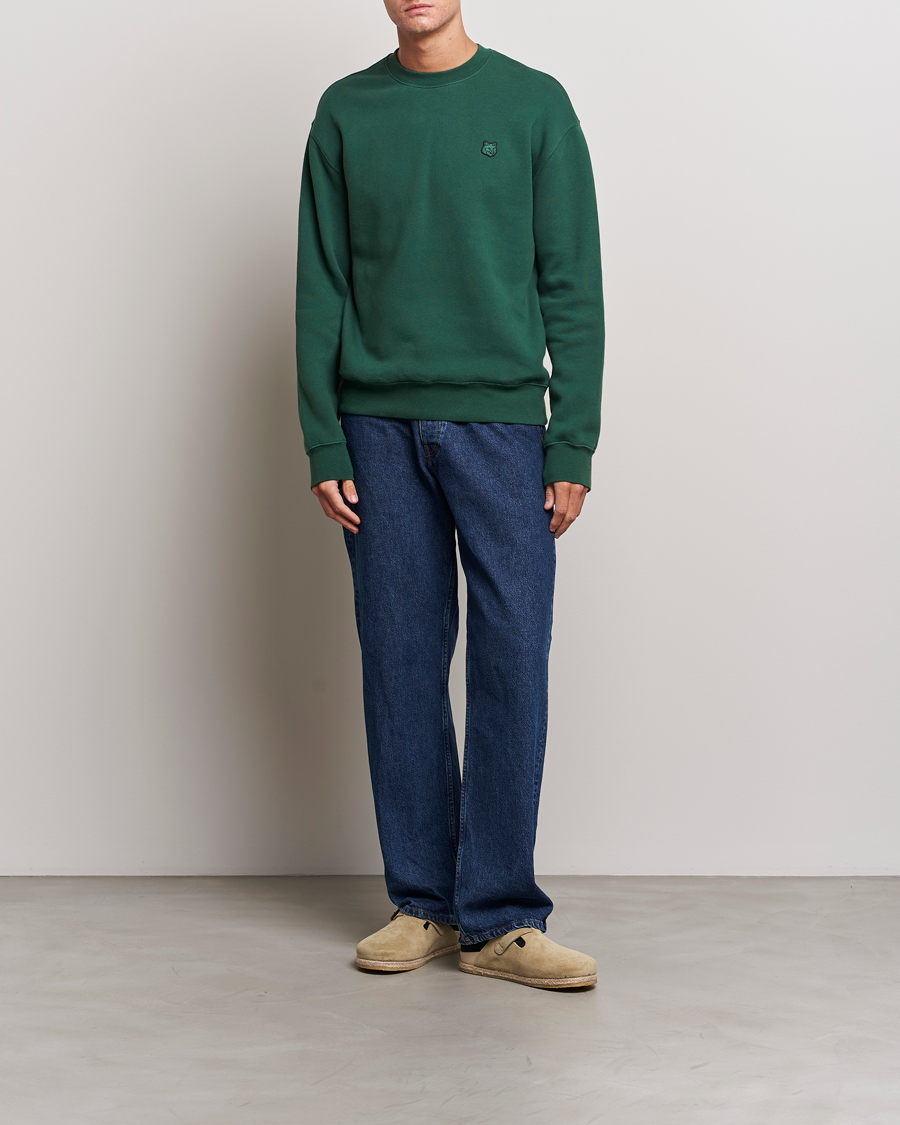 Mies | Puserot | Maison Kitsuné | Tonal Fox Head Sweatshirt Bottle Green