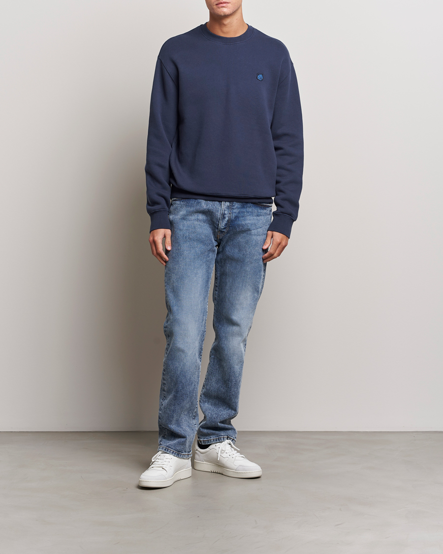 Mies | Puserot | Maison Kitsuné | Tonal Fox Head Sweatshirt Ink Blue