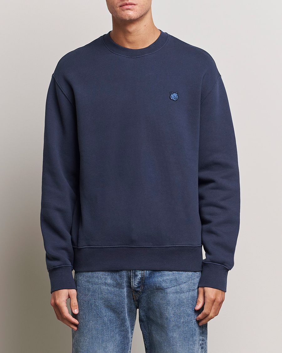 Mies |  | Maison Kitsuné | Tonal Fox Head Sweatshirt Ink Blue