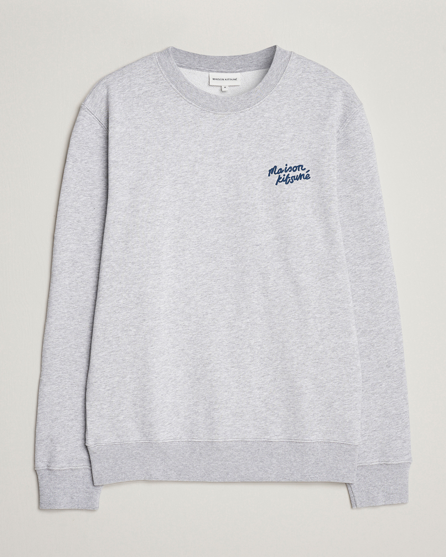 Mies |  | Maison Kitsuné | Mini Handwriting Sweatshirt Light Grey Melange