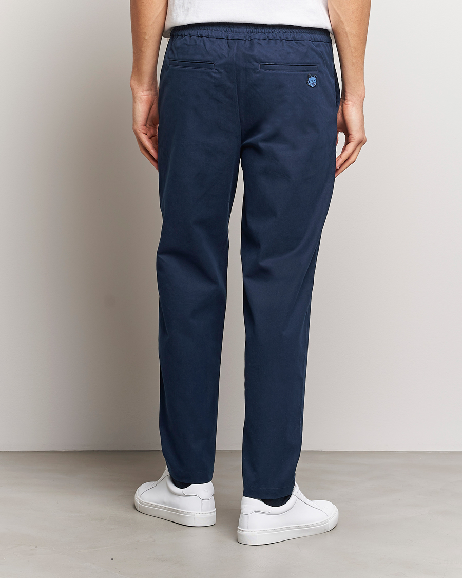 Mies | Housut | Maison Kitsuné | Cotton Drawstring Pants Ink Blue