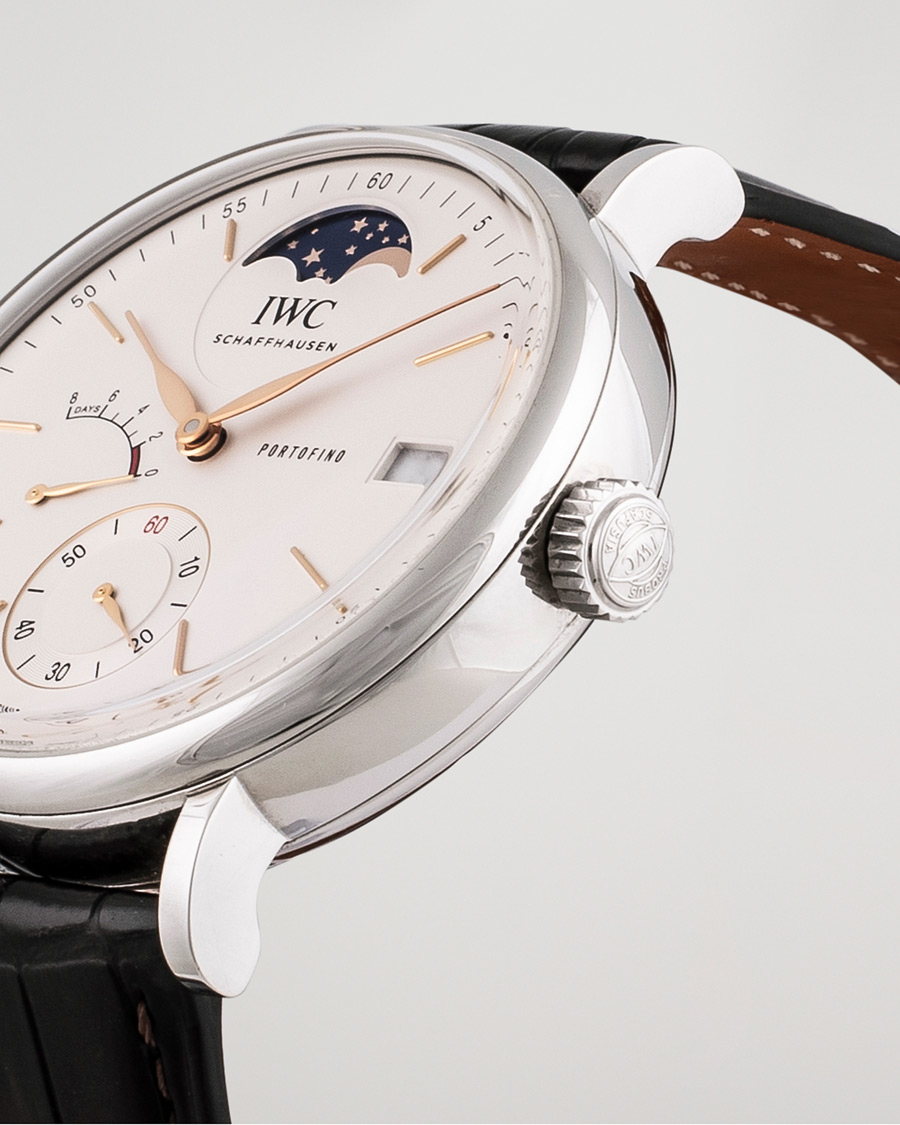 Mies | IWC Pre-Owned Portofino Moon Phase IW516401 Steel White | IWC Pre-Owned | Portofino Moon Phase IW516401 Steel White