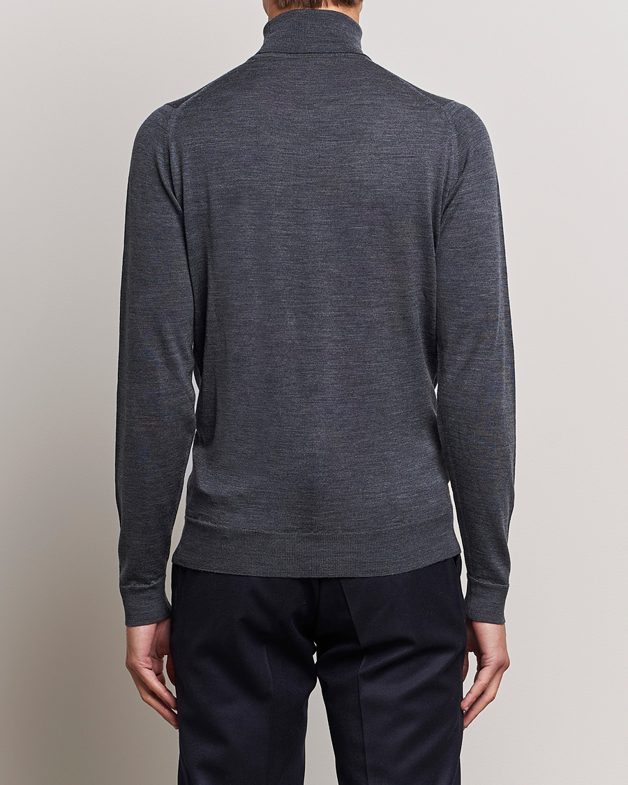 Mies | Puserot | John Smedley | Cherwell Extra Fine Merino Rollneck Charcoal
