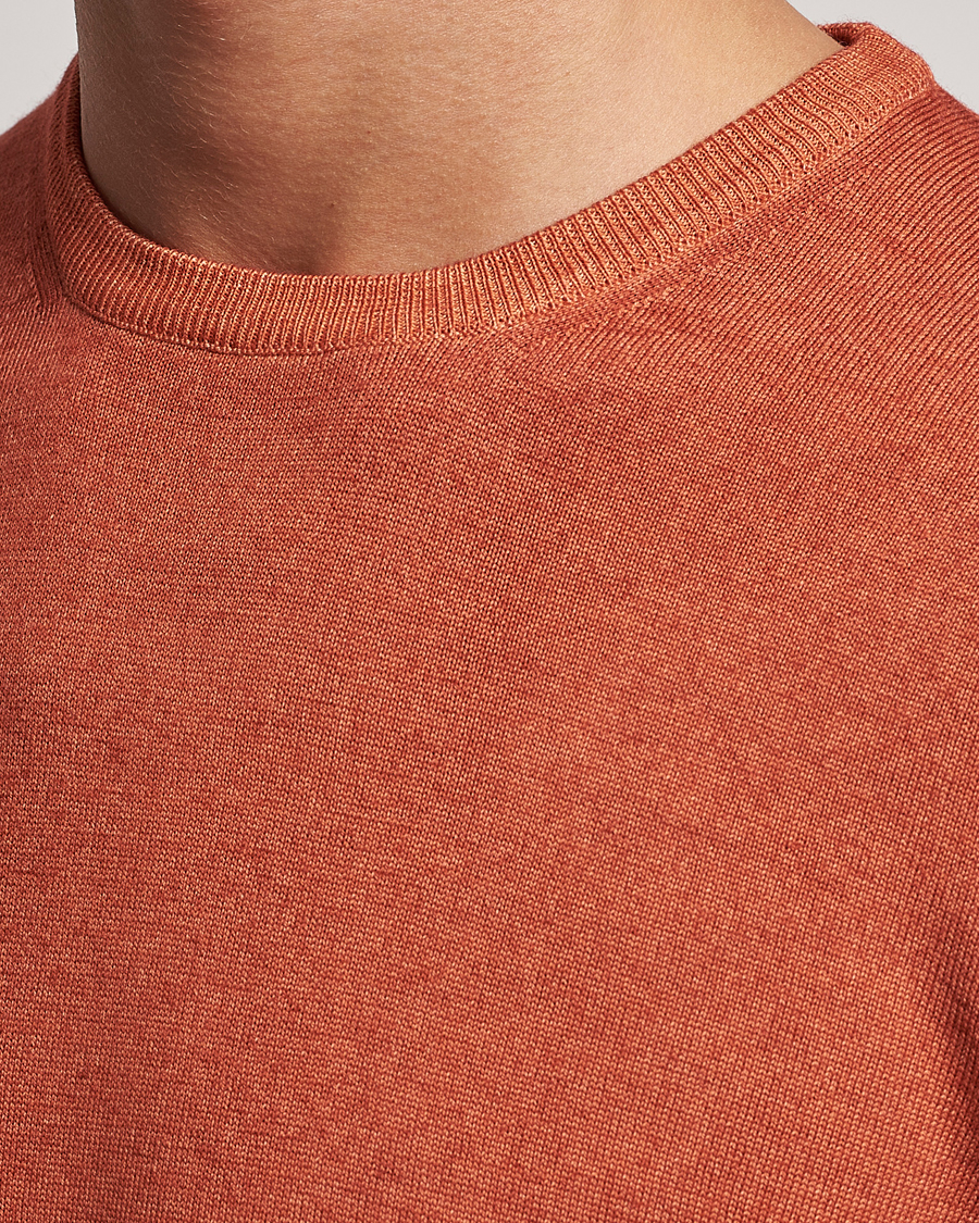 Mies | Puserot | Gran Sasso | Vintage Merino Fashion Fit Crew Neck Pullover Rust
