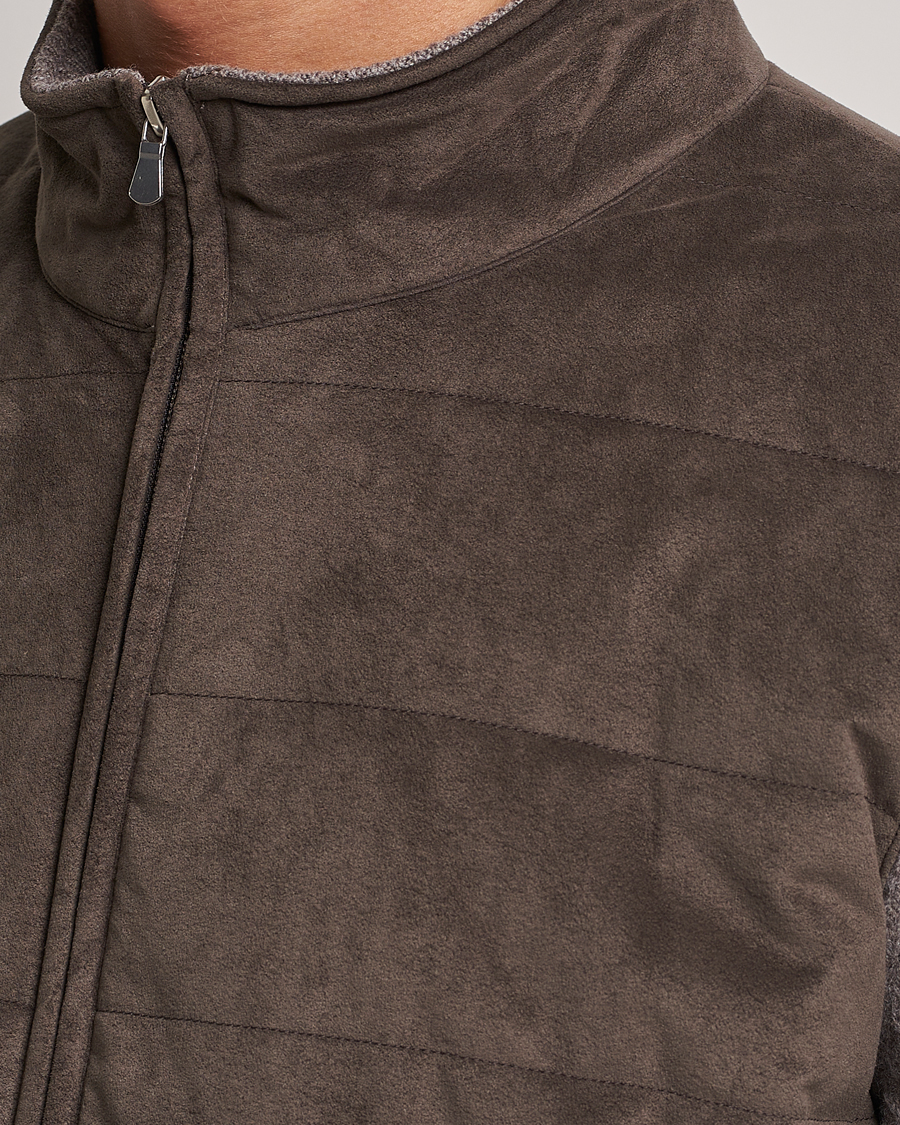 Mies | Puserot | Gran Sasso | Wool/Alcantara Full Zip Grey