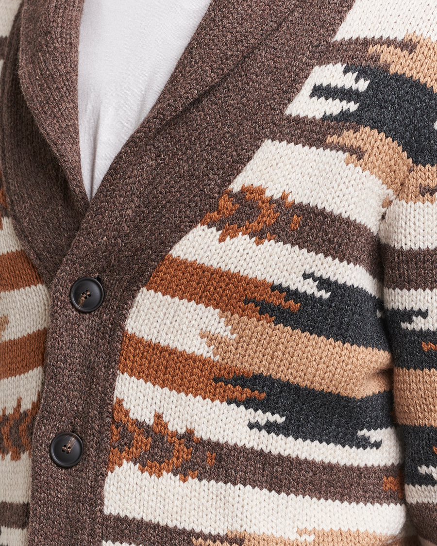 Mies | Puserot | Gran Sasso | Aspen Heavy Knitted Wool Cardigan Multi