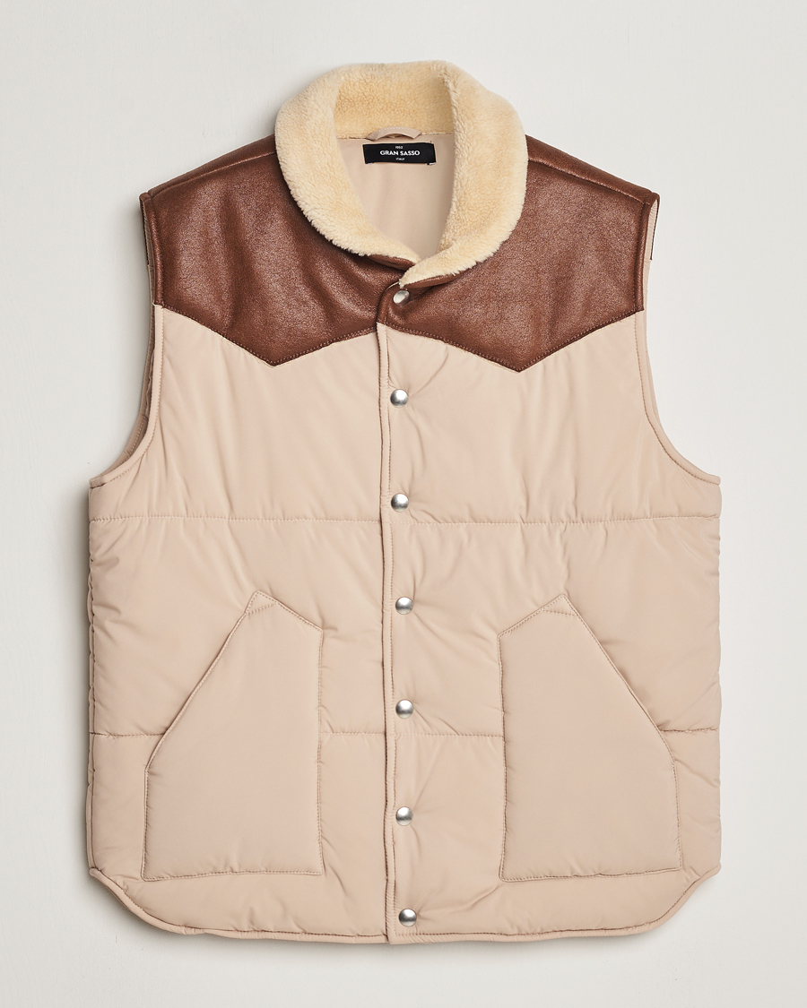 Mies | Takit | Gran Sasso | Aspen Padded Vest Beige/Brown