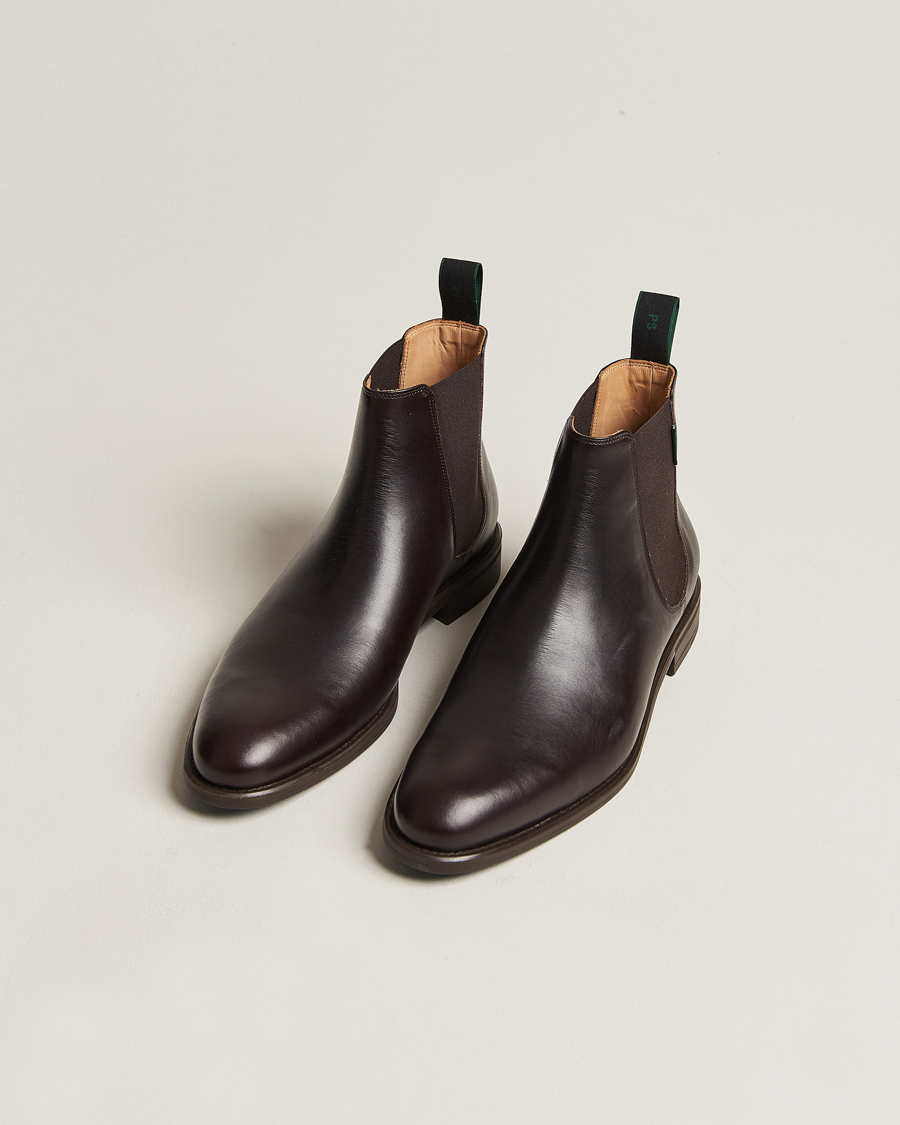 Mies |  | PS Paul Smith | Cedric Leather Chelsea Boot Dark Brown