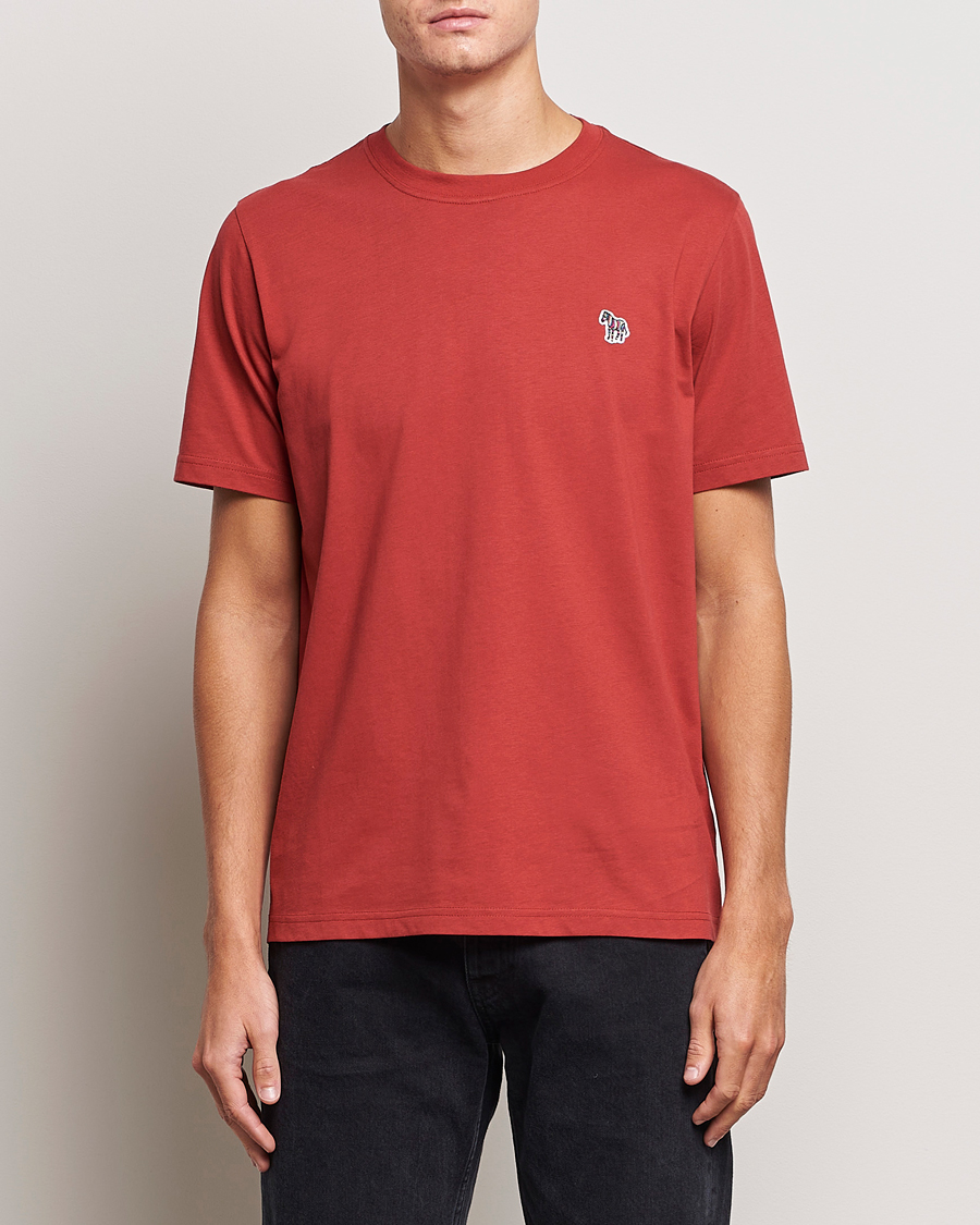 Mies | Paul Smith | PS Paul Smith | Organic Cotton Zebra T-Shirt Dark Red