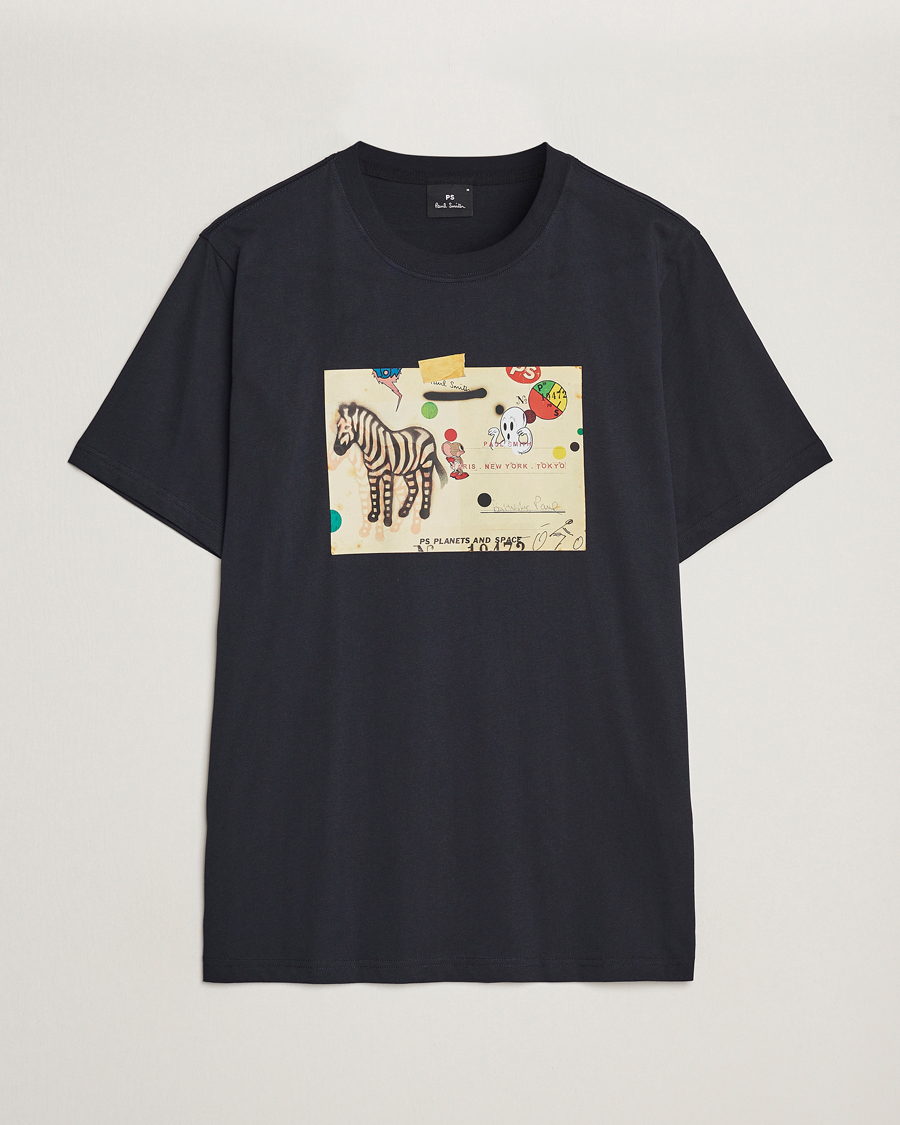 Mies | T-paidat | PS Paul Smith | Zebra Card Crew Neck T-Shirt Navy