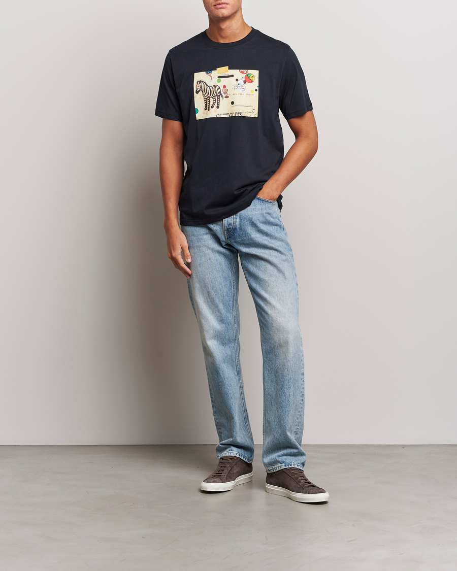 Mies | T-paidat | PS Paul Smith | Zebra Card Crew Neck T-Shirt Navy