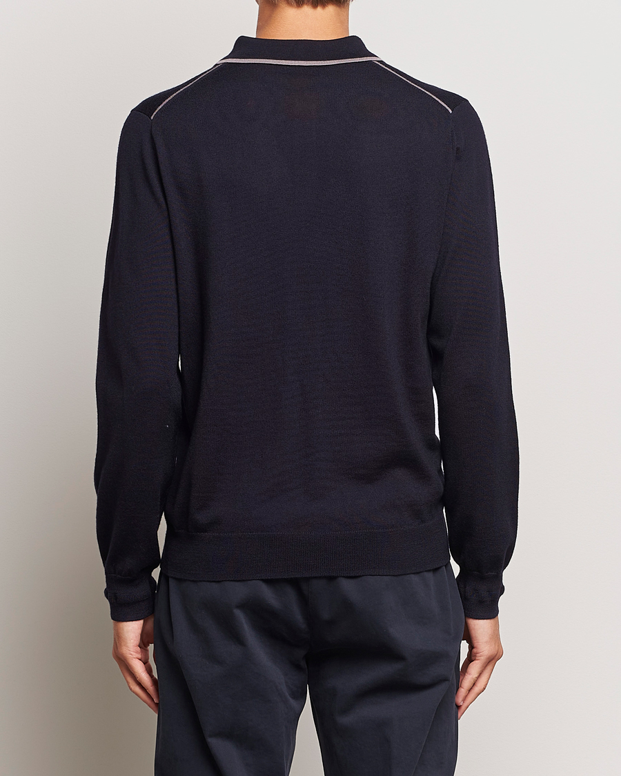 Mies | Puserot | PS Paul Smith | Merino Wool Knitted Polo Navy