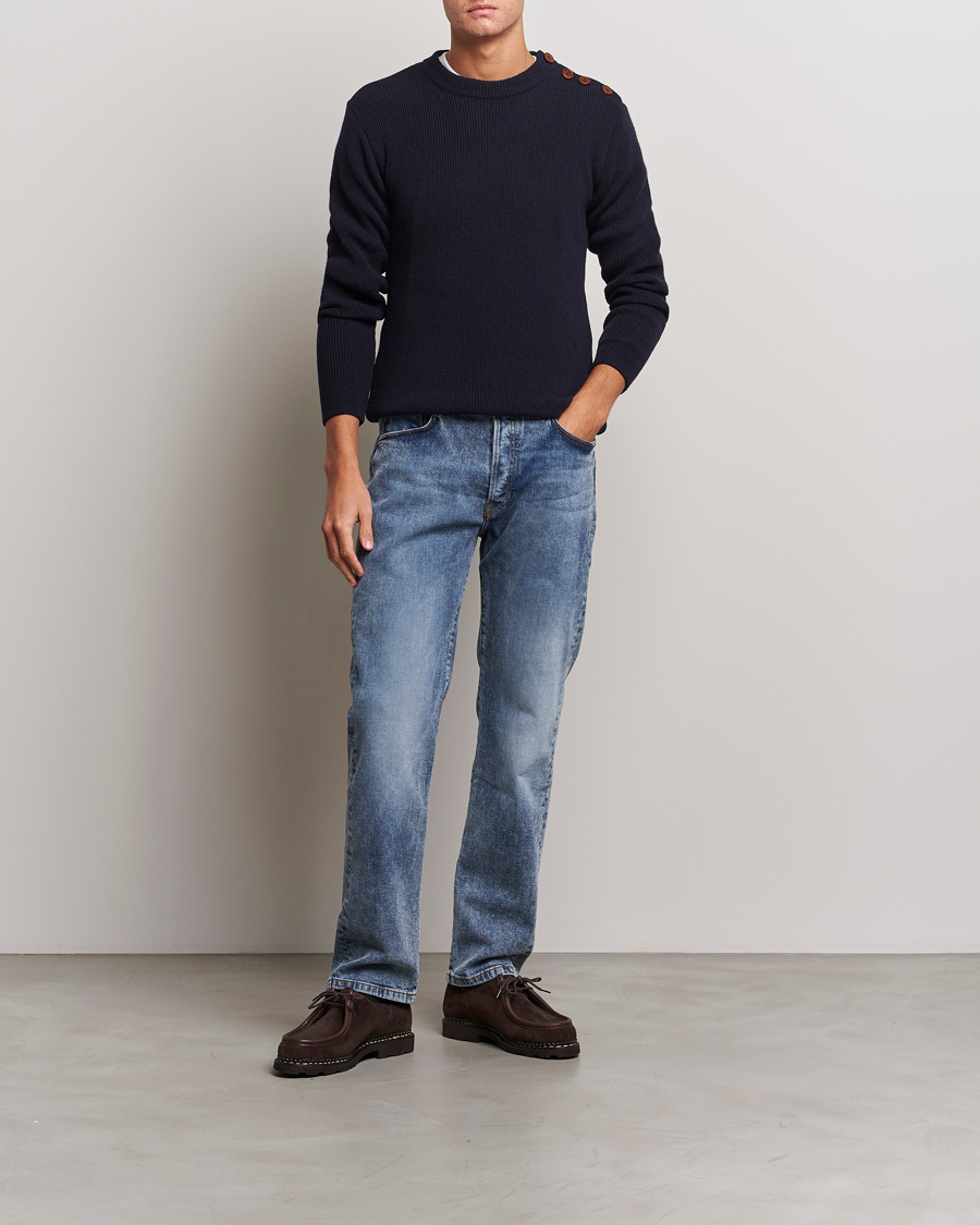 Mies | Puserot | Armor-lux | Pull Marin Lambswool Sweater Navy
