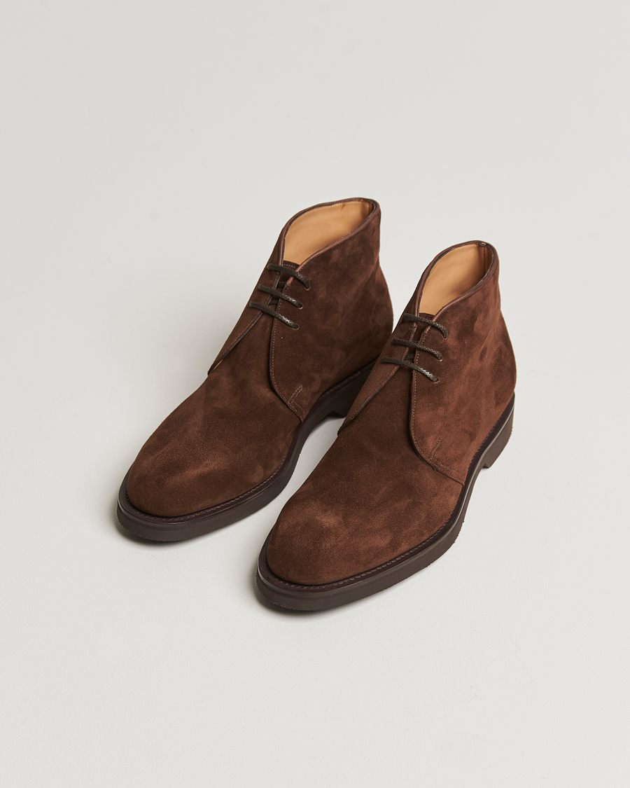 Mies | John Lobb Hackney Chukka Boots Dark Brown Suede | John Lobb | Hackney Chukka Boots Dark Brown Suede
