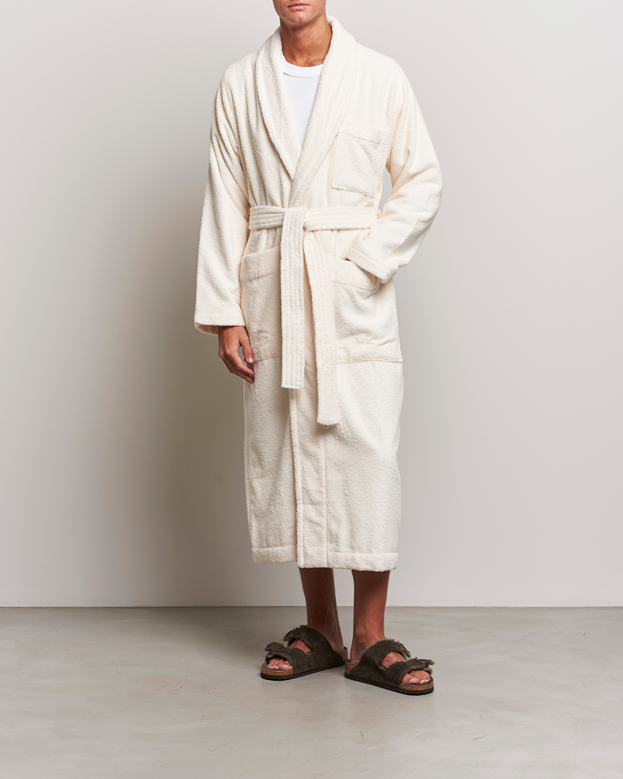 Mies | Yöpuvut ja kylpytakit | Tekla | Organic Terry Bathrobe Ivory