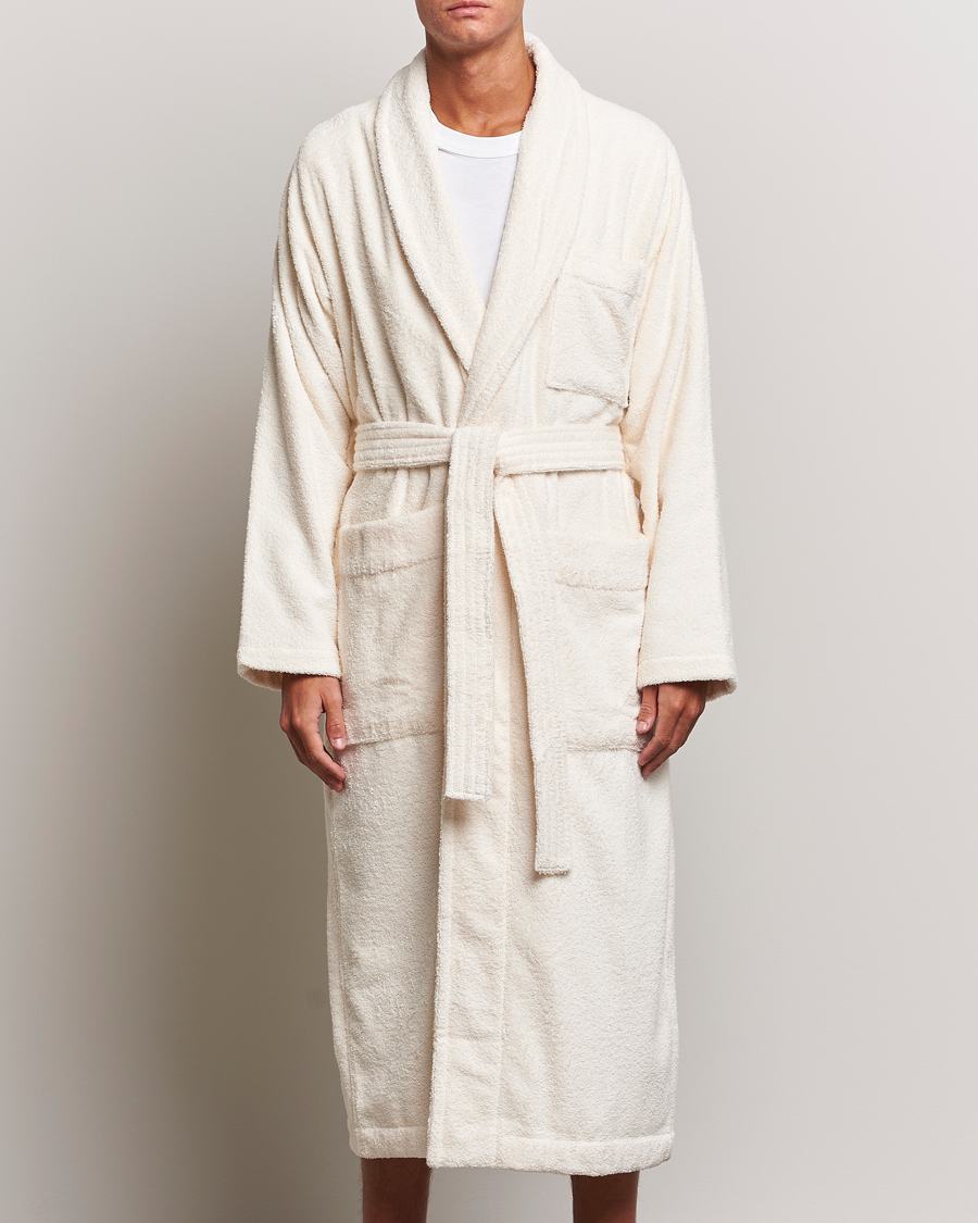 Mies | Yöpuvut ja kylpytakit | Tekla | Organic Terry Bathrobe Ivory