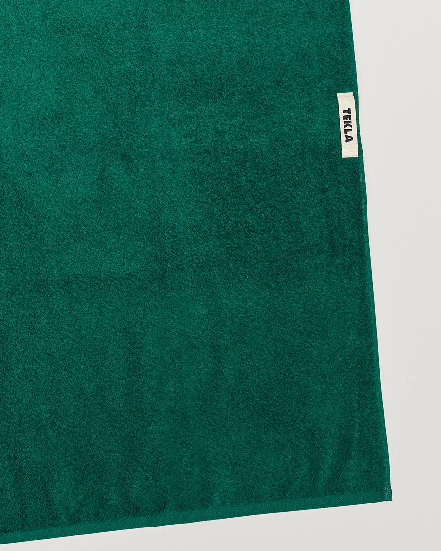 Mies | Tekla | Tekla | Organic Terry Hand Towel Teal Green