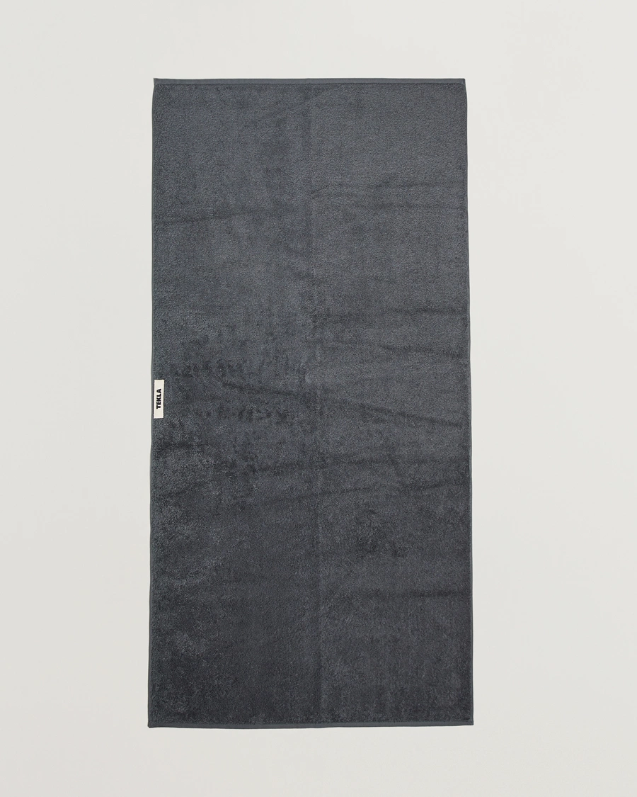 Mies |  | Tekla | Organic Terry Bath Towel Charcoal Grey
