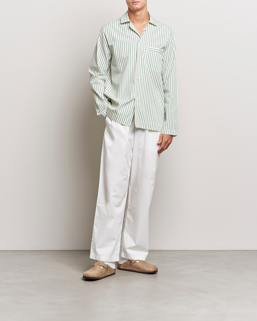Mies | Yöpuvut ja kylpytakit | Tekla | Poplin Pyjama Shirt Clover Stripes