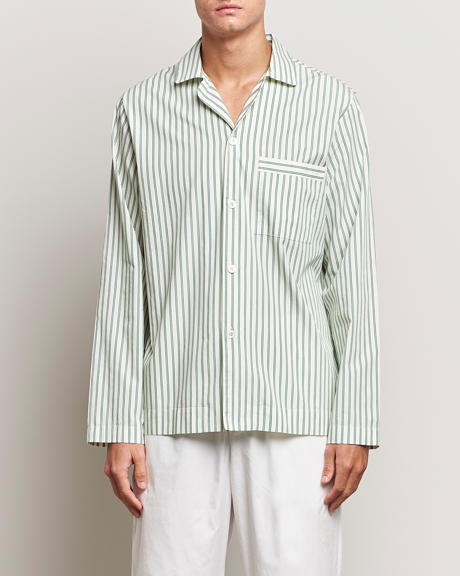 Mies |  | Tekla | Poplin Pyjama Shirt Clover Stripes