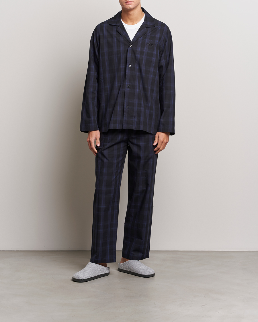 Mies | Yöpuvut ja kylpytakit | BOSS BLACK | Urban Checked Pyjama Set Blue Multi