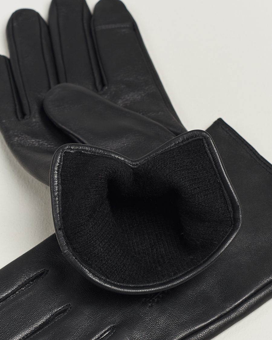 Mies |  | BOSS BLACK | Hainz Leather Gloves Black