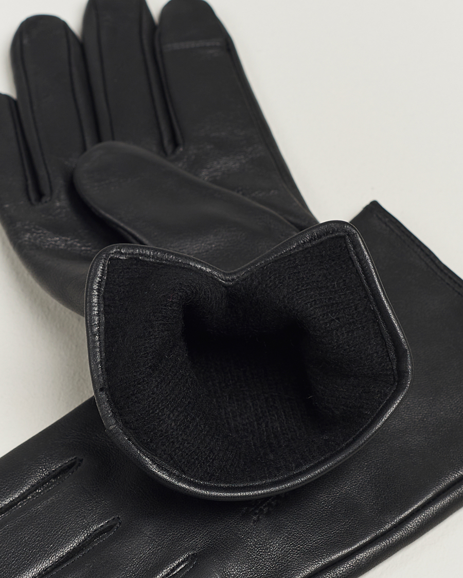 Mies | BOSS BLACK Hainz Leather Gloves Black | BOSS BLACK | Hainz Leather Gloves Black
