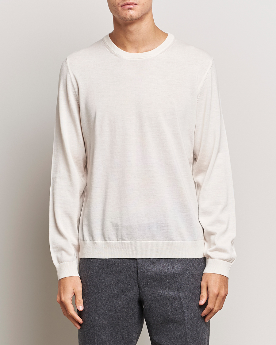 Mies |  | BOSS BLACK | Leno Knitted Sweater Open White