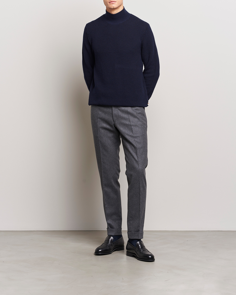 Mies | Puserot | BOSS BLACK | Maurelio Heavy Knitted Polo Dark Blue
