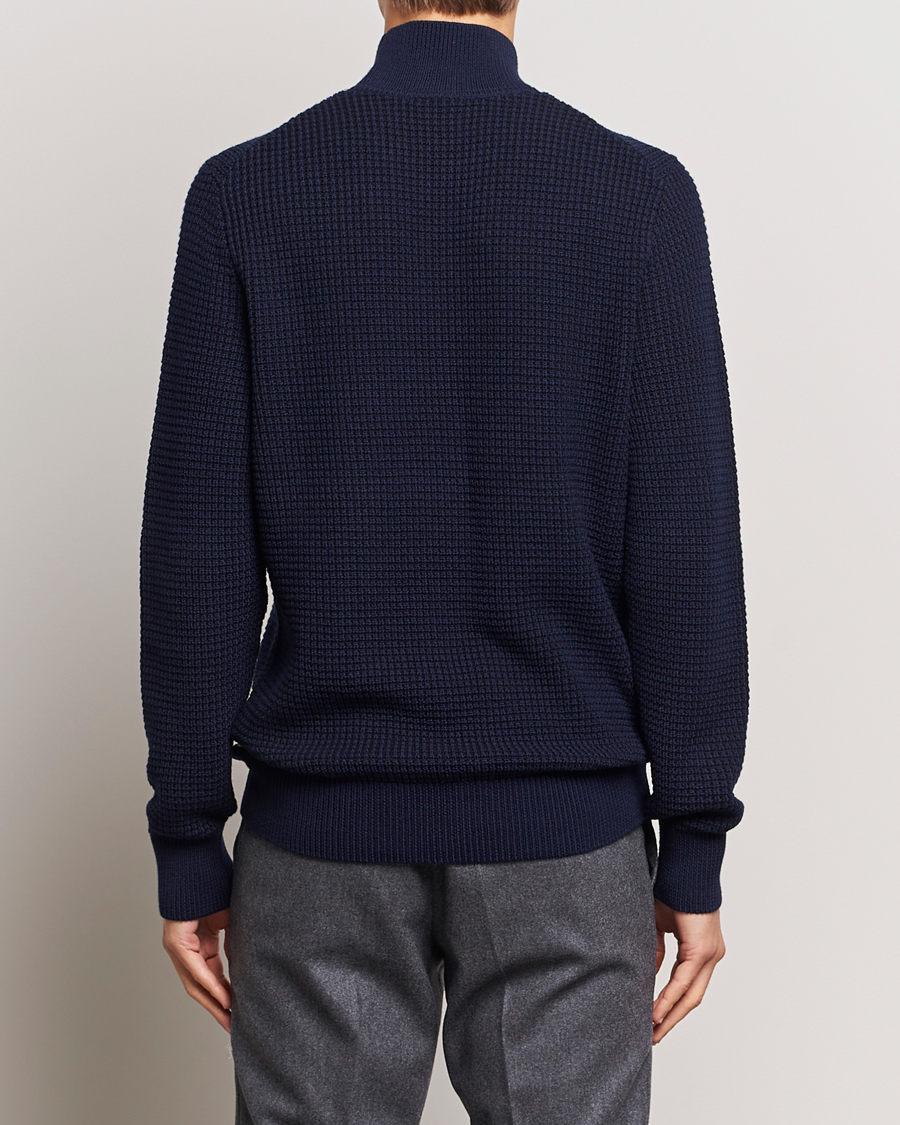 Mies | Puserot | BOSS BLACK | Maurelio Heavy Knitted Polo Dark Blue