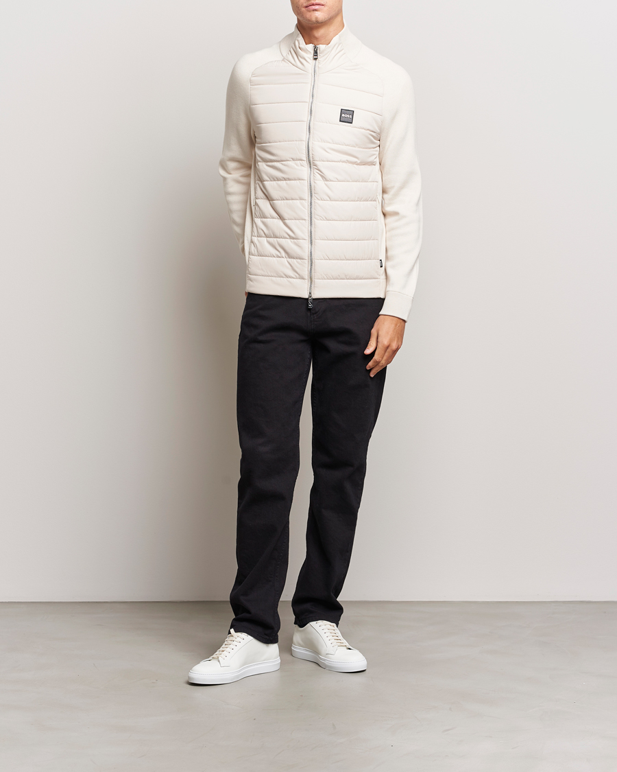 Mies | Puserot | BOSS BLACK | Medesimo Hybrid Full Zip Open White