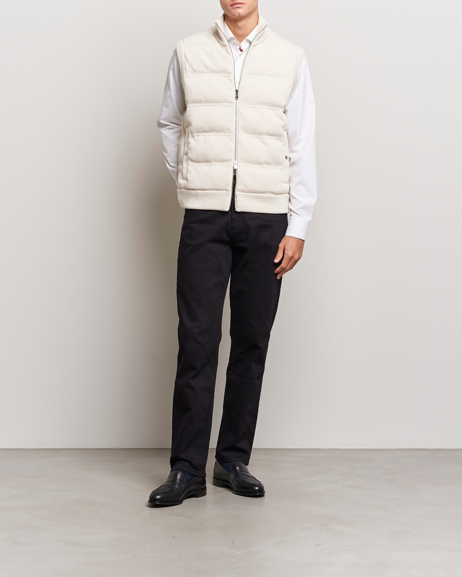 Mies | Takit | BOSS BLACK | Mandolino Corduroy Vest Open White