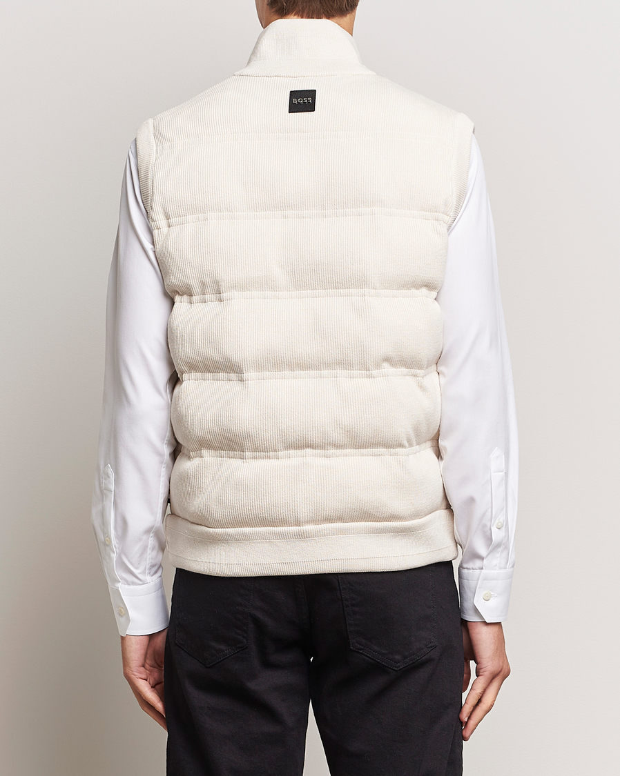 Mies | Takit | BOSS BLACK | Mandolino Corduroy Vest Open White