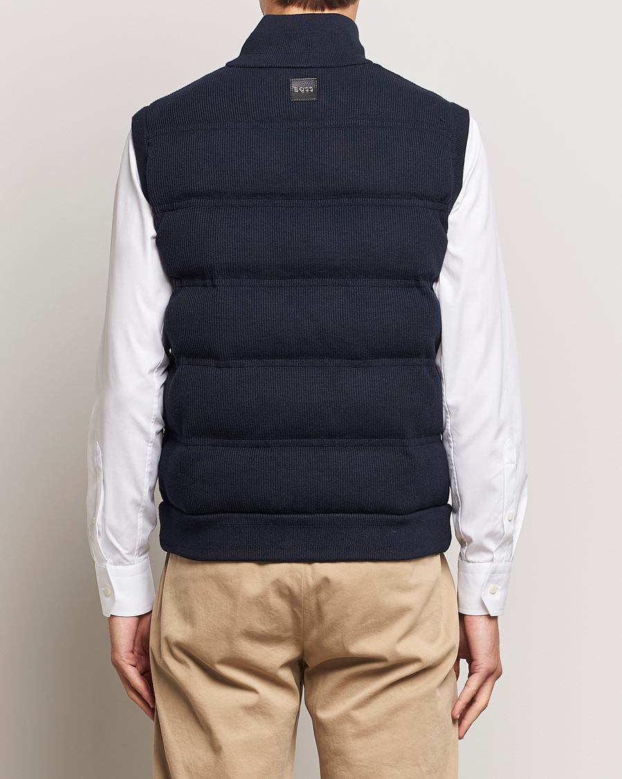 Mies | Takit | BOSS BLACK | Mandolino Corduroy Vest Dark Blue