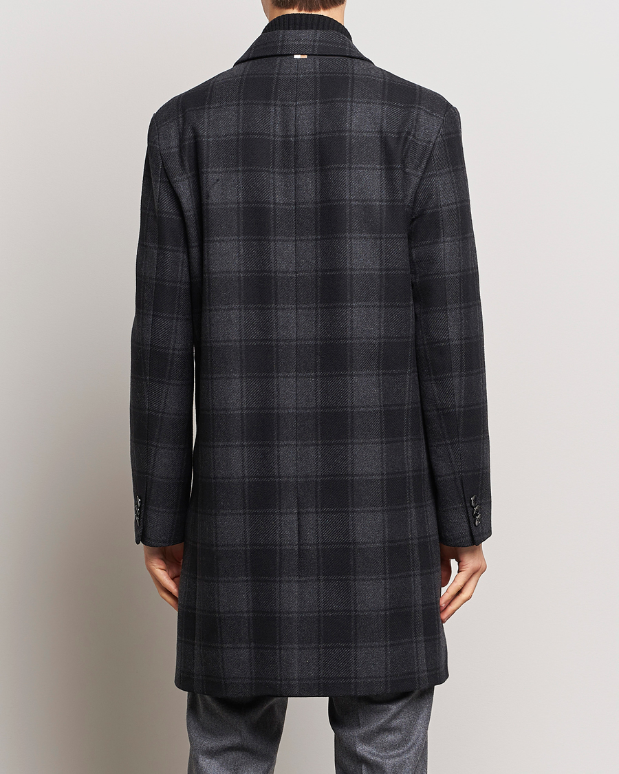 Mies | Takit | BOSS BLACK | Hyde Wool Checked Coat Black/Grey